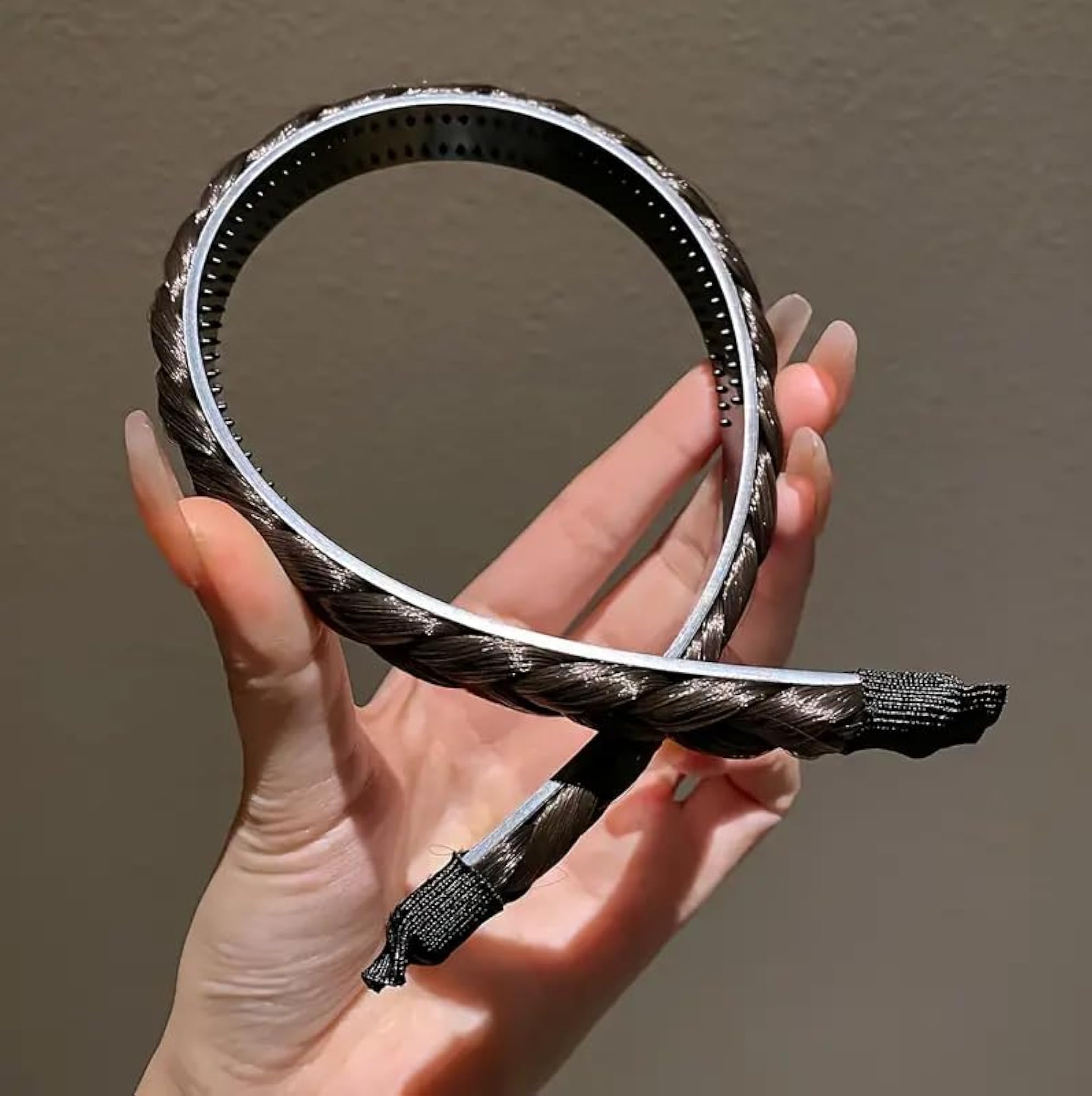 Braided Hair Headband with Teeth for Wedding & Party